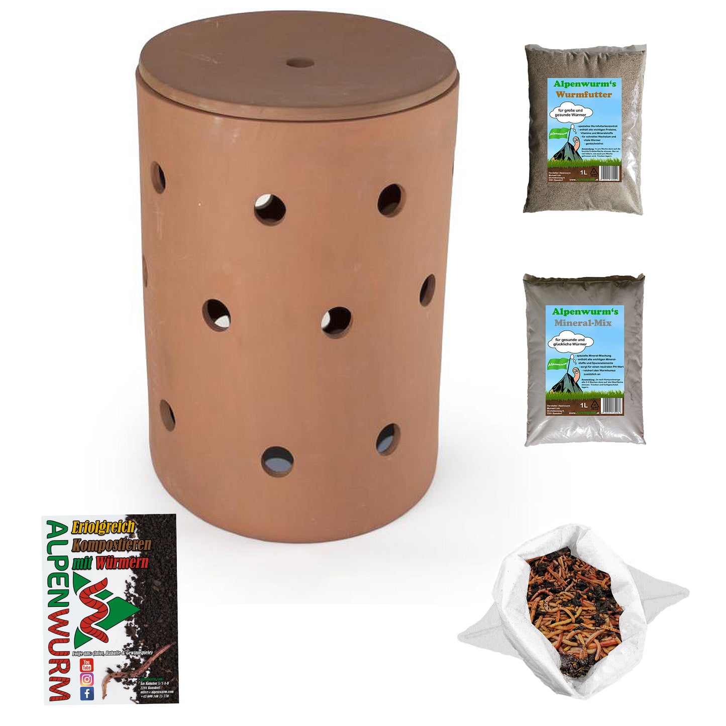 Beetkomposter WormUp TUBE Einsteigerpaket (Bundle)