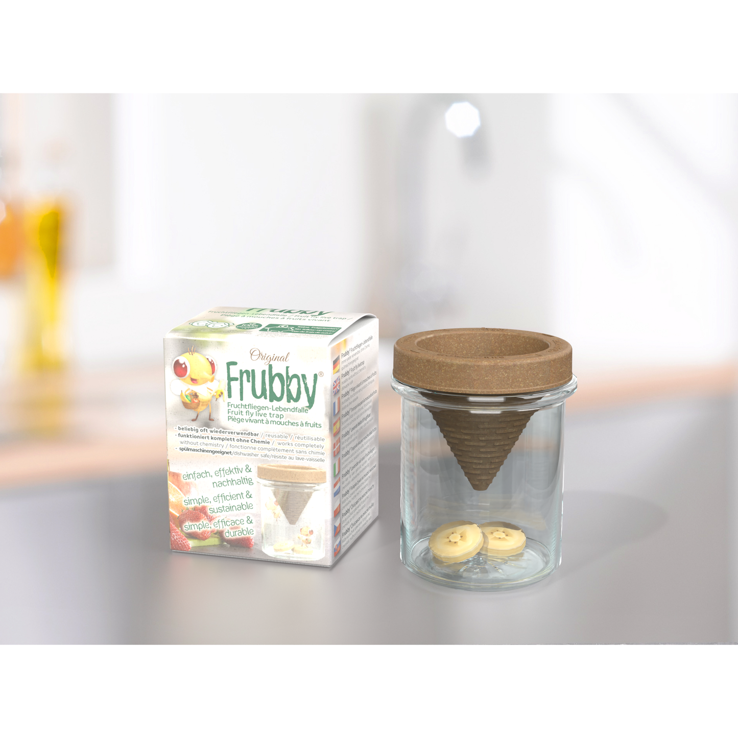 Frubby - Lebendfalle gegen Fruchtfliegen