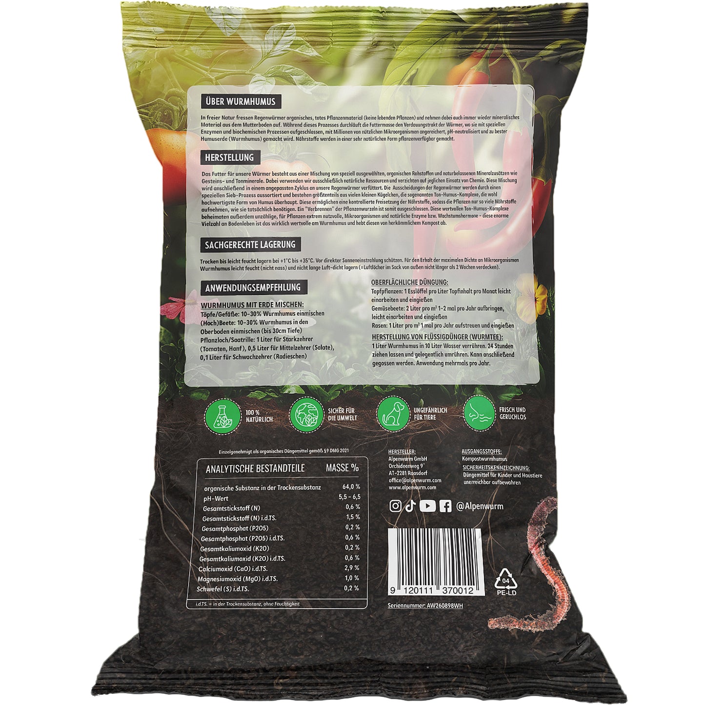 Bio Wurmhumus (im Sack)